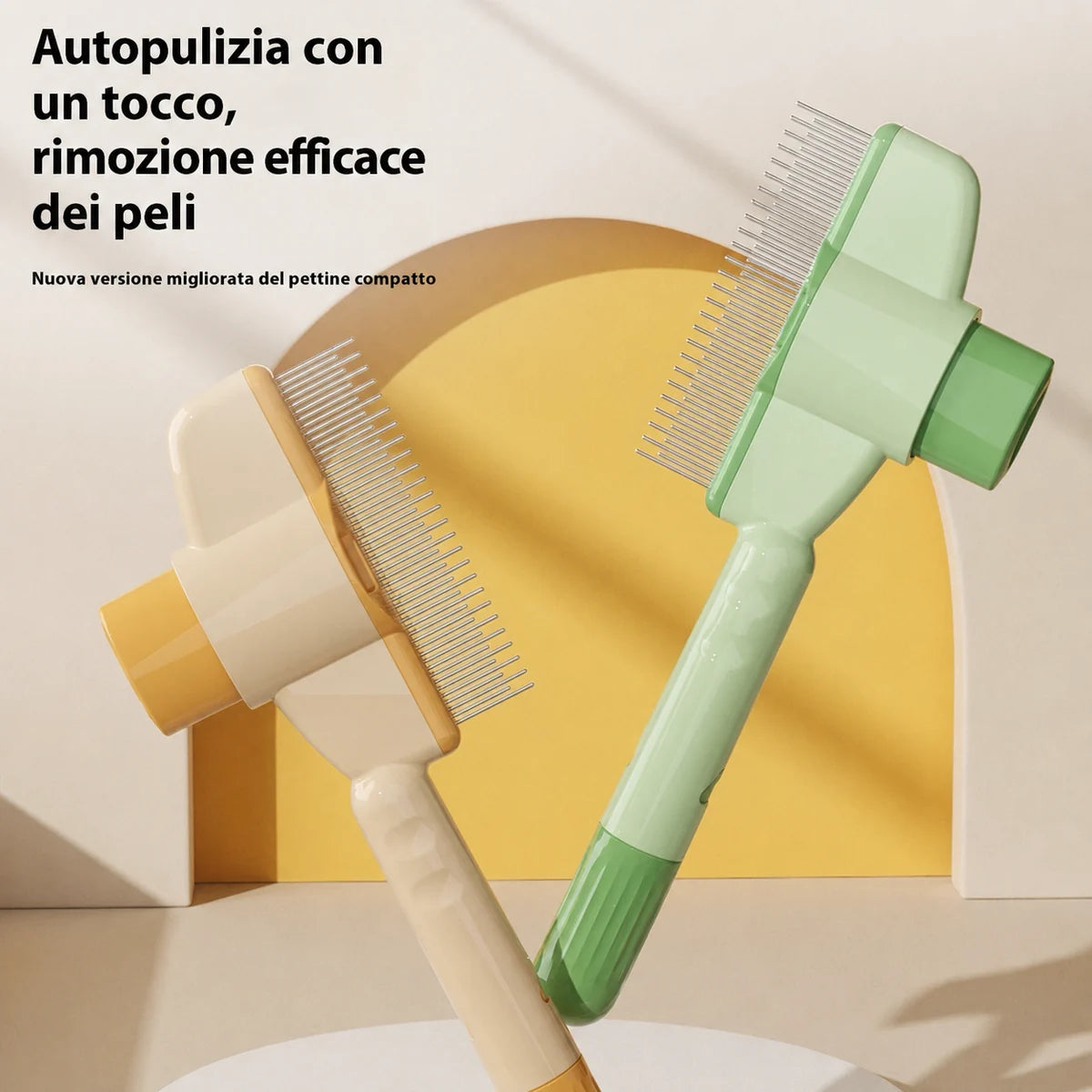 Funzione autopulente della spazzola Zampely spiegata in italiano